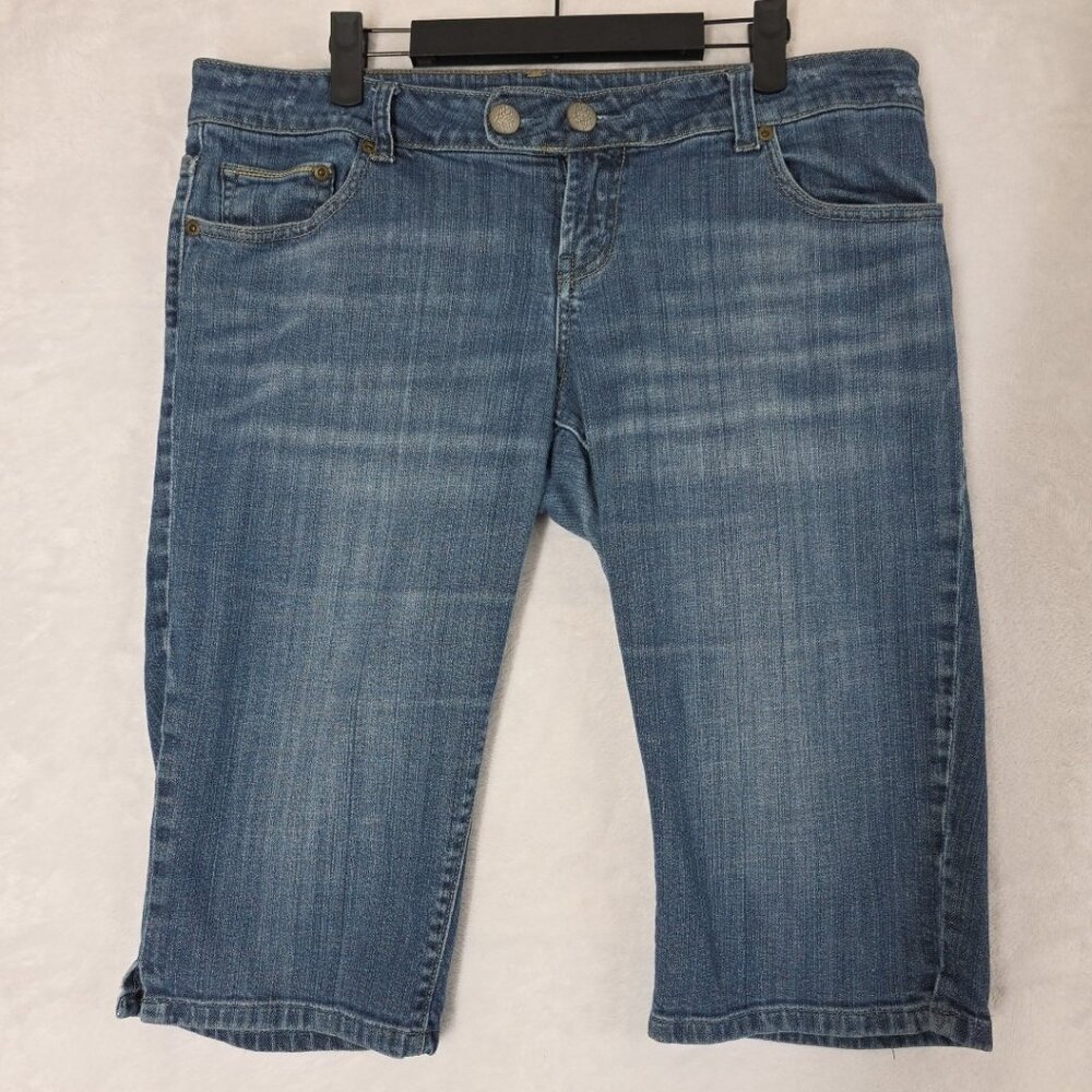 American Eagle AE Artist Women's Size 13 Reg Blue Jean Shorts Jorts EUC